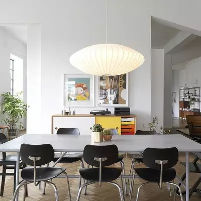 Leocadia White Saucer Nelson Bubble Pendant Light Leocadia White Saucer Nelson Bubble Pendant Light