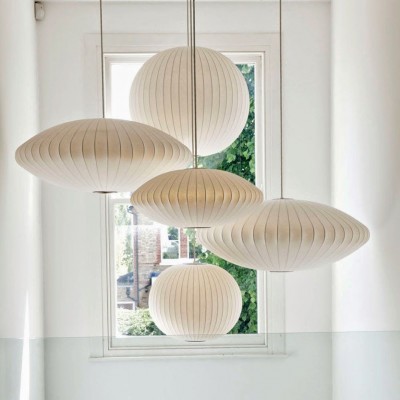Leocadia White Saucer Nelson Bubble Pendant Light Leocadia White Saucer Nelson Bubble Pendant Light