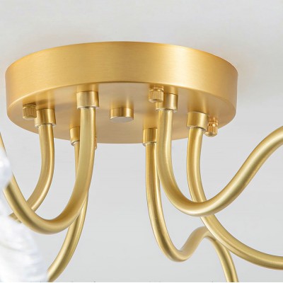 Pranavi Lotus Leaf Glass Ceiling Light Pranavi Lotus Leaf Glass Ceiling Light