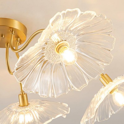 Pranavi Lotus Leaf Glass Ceiling Light Pranavi Lotus Leaf Glass Ceiling Light