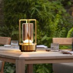 Marisa Contemporary Lantern LED Cordless Table Lamp