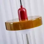 Xanadu Bauhaus Stained Glass Disc Pendant Light Xanadu Bauhaus Stained Glass Disc Pendant Light