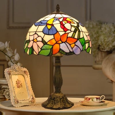 Harini Tiffany stained glass hummingbird table lamp Harini Tiffany stained glass hummingbird table lamp