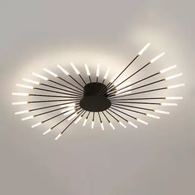 Pranika Modern Sputnik LED Fireworks Semi Flush Mount Ceiling Light Pranika Modern Sputnik LED Fireworks Semi Flush Mount Ceiling Light