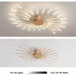 Pranika Modern Sputnik LED Fireworks Semi Flush Mount Ceiling Light