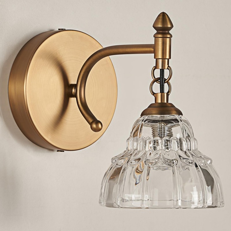 Vintage Glass Floral Vanity Light | Bathroom Lights Over Mirror ...