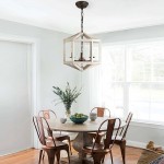 Juliette Farmhouse Weather Wood Caged Candle Kitchen Island Light