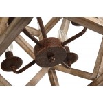 Juliette Farmhouse Weather Wood Caged Candle Kitchen Island Light