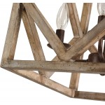 Juliette Farmhouse Weather Wood Caged Candle Kitchen Island Light