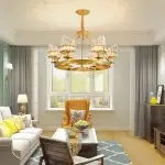 Quade Modern Brass Crystal Chandelier Quade Modern Brass Crystal Chandelier
