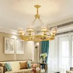 Quade Modern Brass Crystal Chandelier Quade Modern Brass Crystal Chandelier