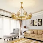 Quade Modern Brass Crystal Chandelier Quade Modern Brass Crystal Chandelier