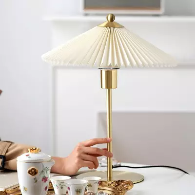 Isha Pleated Shade Table Lamp Isha Pleated Shade Table Lamp