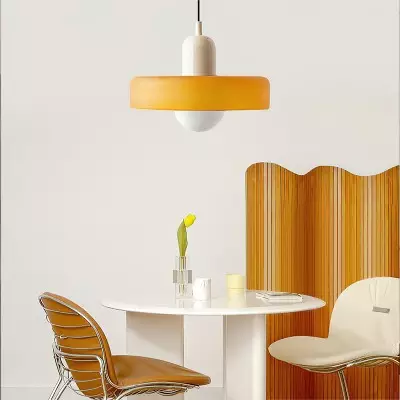 Xanadu Bauhaus Stained Glass Disc Pendant Light Xanadu Bauhaus Stained Glass Disc Pendant Light