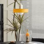 Xanadu Bauhaus Stained Glass Disc Pendant Light Xanadu Bauhaus Stained Glass Disc Pendant Light