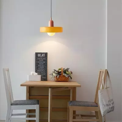 Xanadu Bauhaus Stained Glass Disc Pendant Light Xanadu Bauhaus Stained Glass Disc Pendant Light