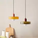 Xanadu Bauhaus Stained Glass Disc Pendant Light Xanadu Bauhaus Stained Glass Disc Pendant Light