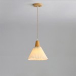 Giovanna Modern Beige Pleated Pendant Light