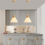 Giovanna Modern Beige Pleated Pendant Light