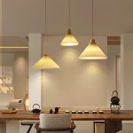 Giovanna Modern Beige Pleated Pendant Light