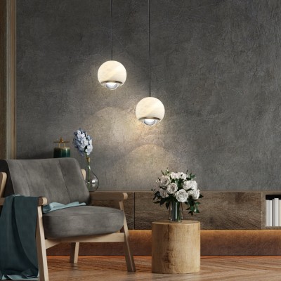 Gloria Alabaster Globe Pendant Lamp Gloria Alabaster Globe Pendant Lamp