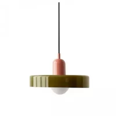 Xanadu Bauhaus Stained Glass Disc Pendant Light Xanadu Bauhaus Stained Glass Disc Pendant Light