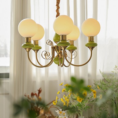 Klaus Onyx Milk Glass Chandelier Klaus Onyx Milk Glass Chandelier