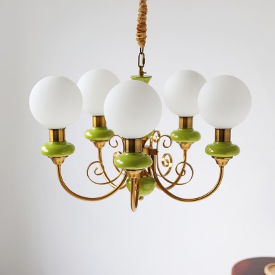 Klaus Onyx Milk Glass Chandelier Klaus Onyx Milk Glass Chandelier