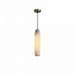 Guido Flute Cylindrical Alabaster Pendant Light