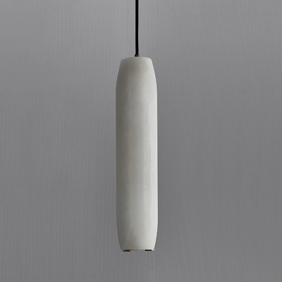 Guido Flute Cylindrical Alabaster Pendant Light