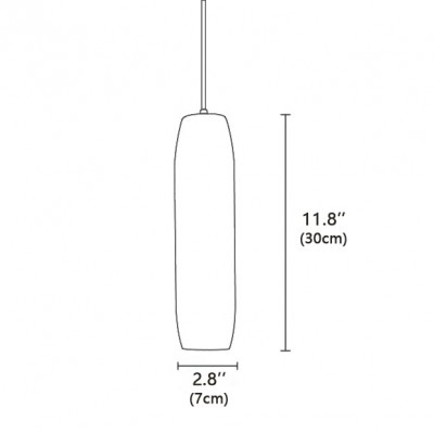 Guido Flute Cylindrical Alabaster Pendant Light