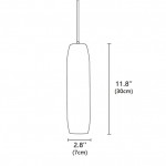 Guido Flute Cylindrical Alabaster Pendant Light