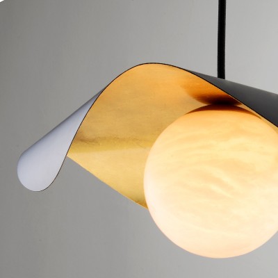 Ida Lotus Leaf Alabaster Pendant Light Ida Lotus Leaf Alabaster Pendant Light