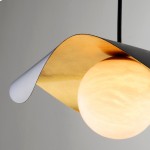 Ida Lotus Leaf Alabaster Pendant Light Ida Lotus Leaf Alabaster Pendant Light