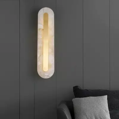 Ozeki Minimalist Brass And Genuine Alabaster Sconce Ozeki Minimalist Brass And Genuine Alabaster Sconce