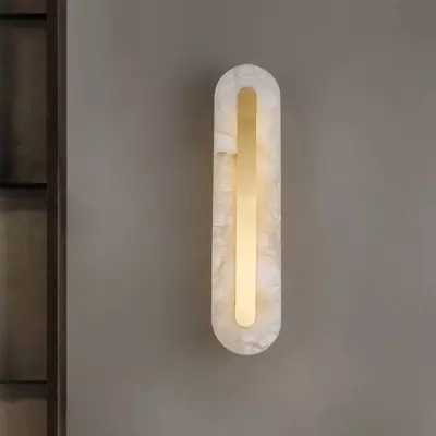 Ozeki Minimalist Brass And Genuine Alabaster Sconce Ozeki Minimalist Brass And Genuine Alabaster Sconce