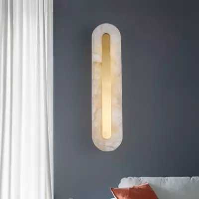 Ozeki Minimalist Brass And Genuine Alabaster Sconce Ozeki Minimalist Brass And Genuine Alabaster Sconce