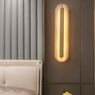 Ozeki Minimalist Brass And Genuine Alabaster Sconce Ozeki Minimalist Brass And Genuine Alabaster Sconce