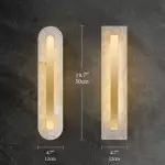 Ozeki Minimalist Brass And Genuine Alabaster Sconce