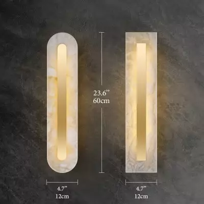 Ozeki Minimalist Brass And Genuine Alabaster Sconce Ozeki Minimalist Brass And Genuine Alabaster Sconce