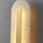 Ozeki Minimalist Brass And Genuine Alabaster Sconce