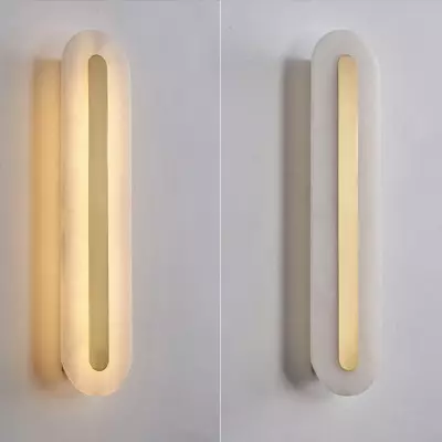 Ozeki Minimalist Brass And Genuine Alabaster Sconce Ozeki Minimalist Brass And Genuine Alabaster Sconce