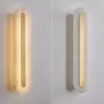 Ozeki Minimalist Brass And Genuine Alabaster Sconce