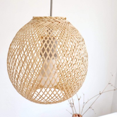 Ilario Japanese Woven Bamboo Pendant Light