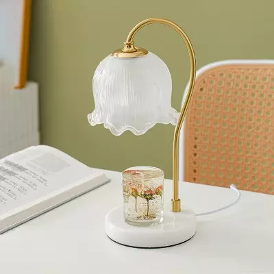 Keya Flower Dimmable Melted Wax Marble Glass Table Lamp Keya Flower Dimmable Melted Wax Marble Glass Table Lamp