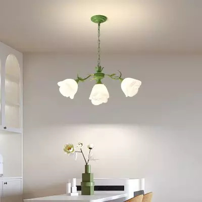 Odette Creamy Rose Chandelier Odette Creamy Rose Chandelier