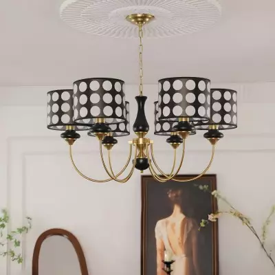 Thalia Polka Dot Drum Shade Lighting For Dining Room Thalia Polka Dot Drum Shade Lighting For Dining Room