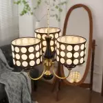 Thalia Polka Dot Drum Shade Lighting For Dining Room