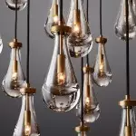 Peregrine Modern All-copper Crystal Raindrop Linear Chandelier
