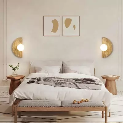 Ozono Japanese Wabi Sabi Semi-circular Wall Sconces Ozono Japanese Wabi Sabi Semi-circular Wall Sconces